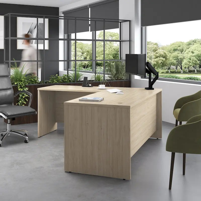 72"W L-Shaped Office Desk with 42" Return - Commercial Grade