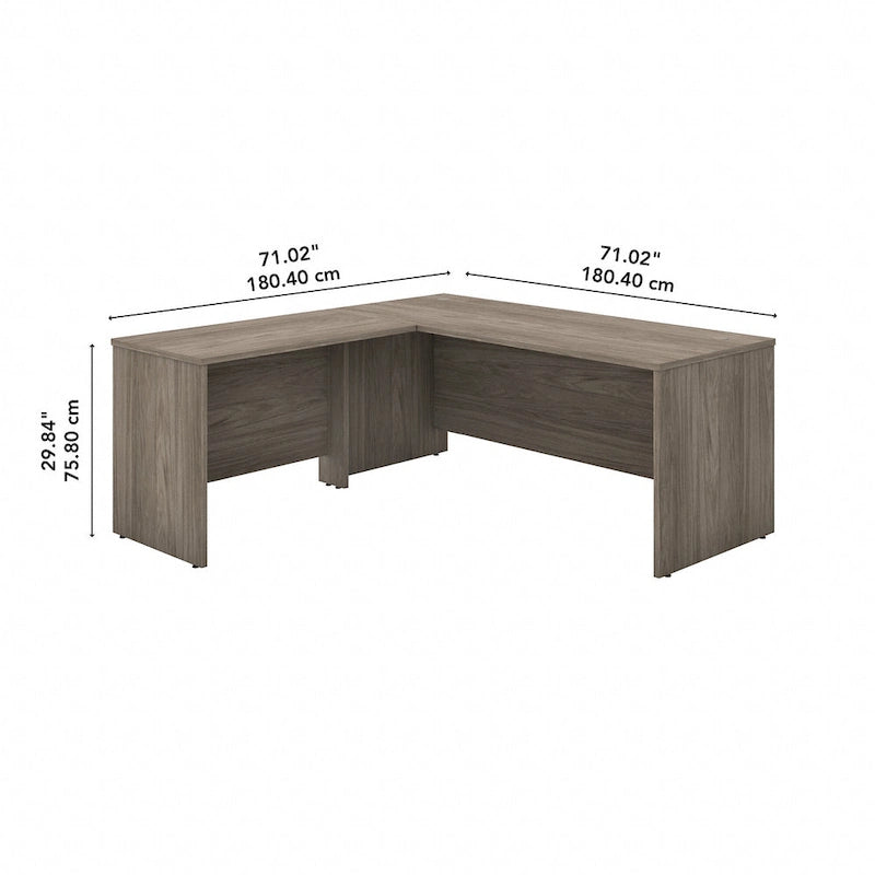 72"W L-Shaped Office Desk with 42" Return - Commercial Grade
