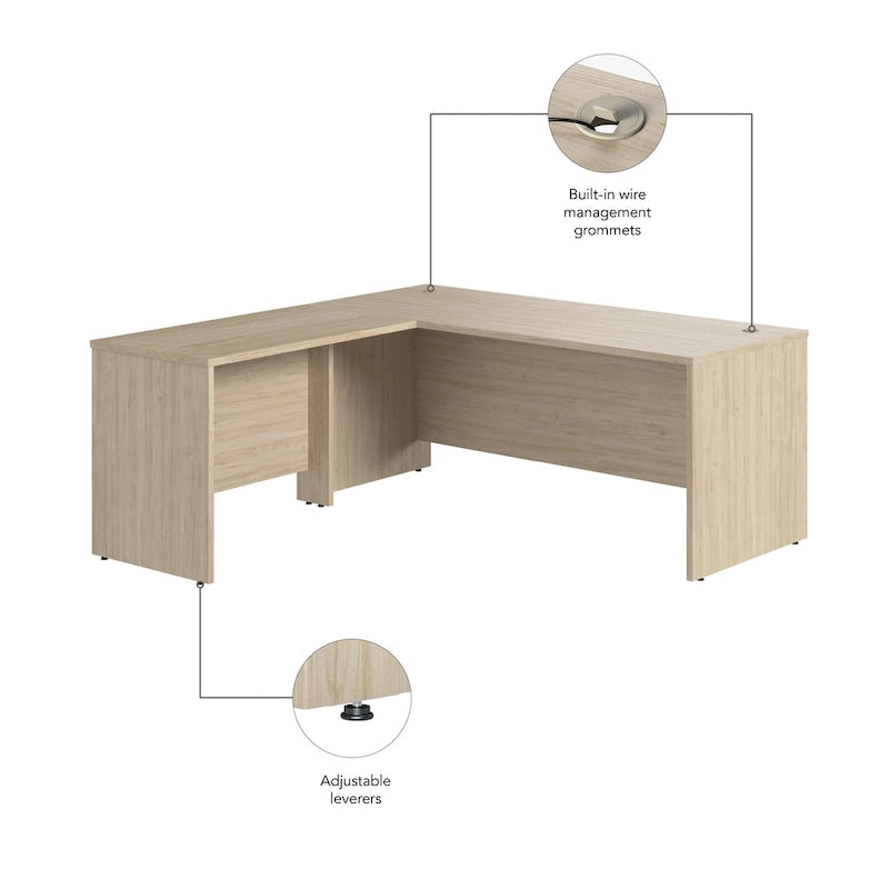 72"W L-Shaped Office Desk with 42" Return - Commercial Grade