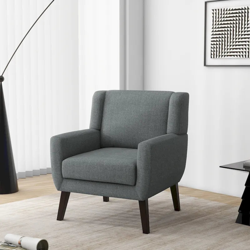 Upholstered Wide Back Accent Armchair - 400 lb Capacity