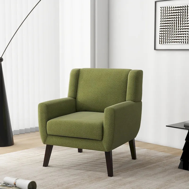 Upholstered Wide Back Accent Armchair - 400 lb Capacity