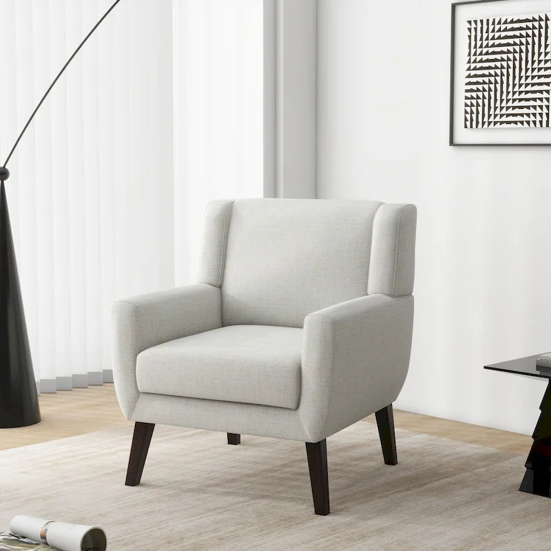 Upholstered Wide Back Accent Armchair - 400 lb Capacity