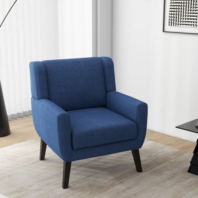 Upholstered Wide Back Accent Armchair - 400 lb Capacity