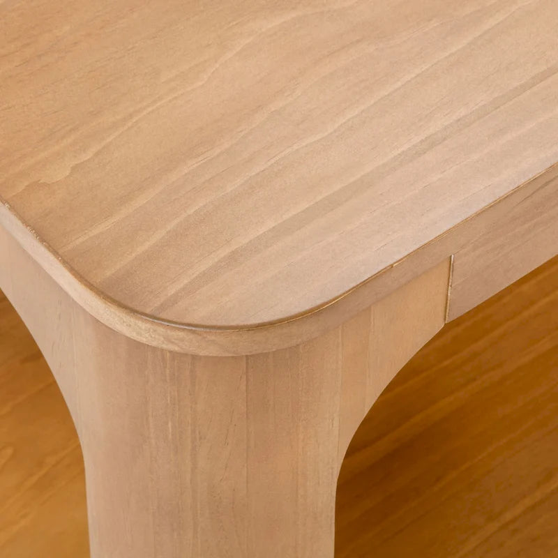 Solid Pine Rectangular Side Table with Bottom Shelf - 25"