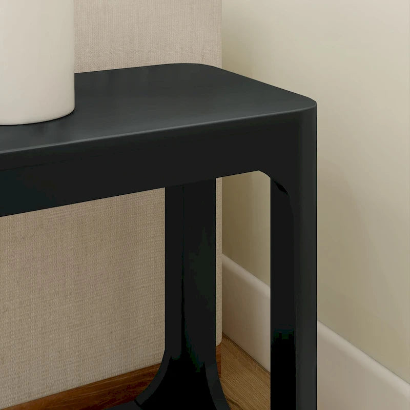 Solid Pine Rectangular Side Table with Bottom Shelf - 25"