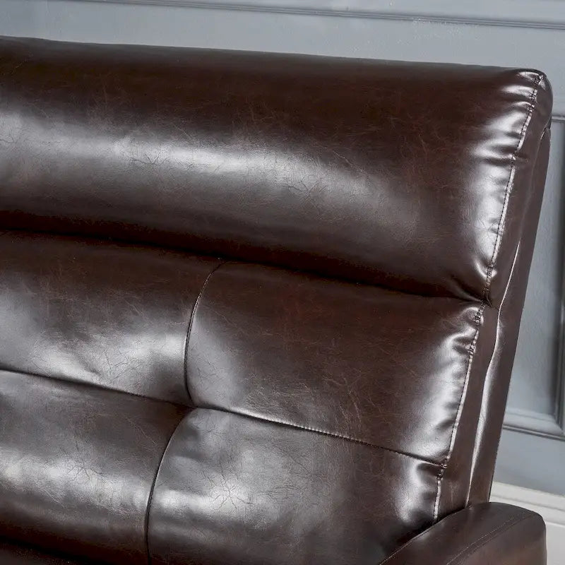 2-Seater Faux Leather Push-Back Recliner Club Chair with Button Tufting