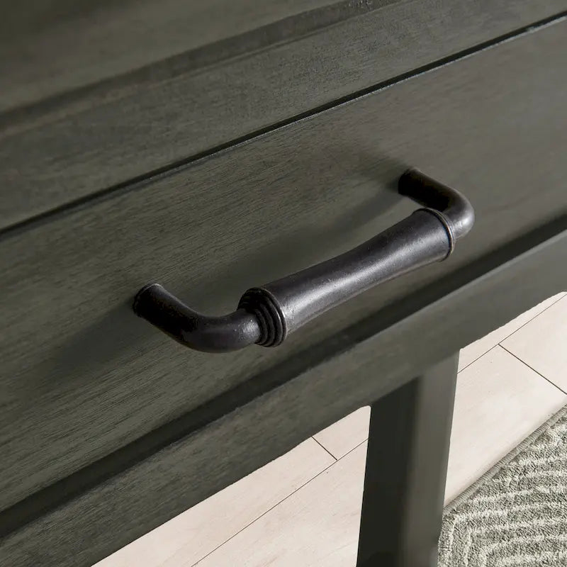 Traditional Tray Edge Console Hall Stand in Smoke Gray