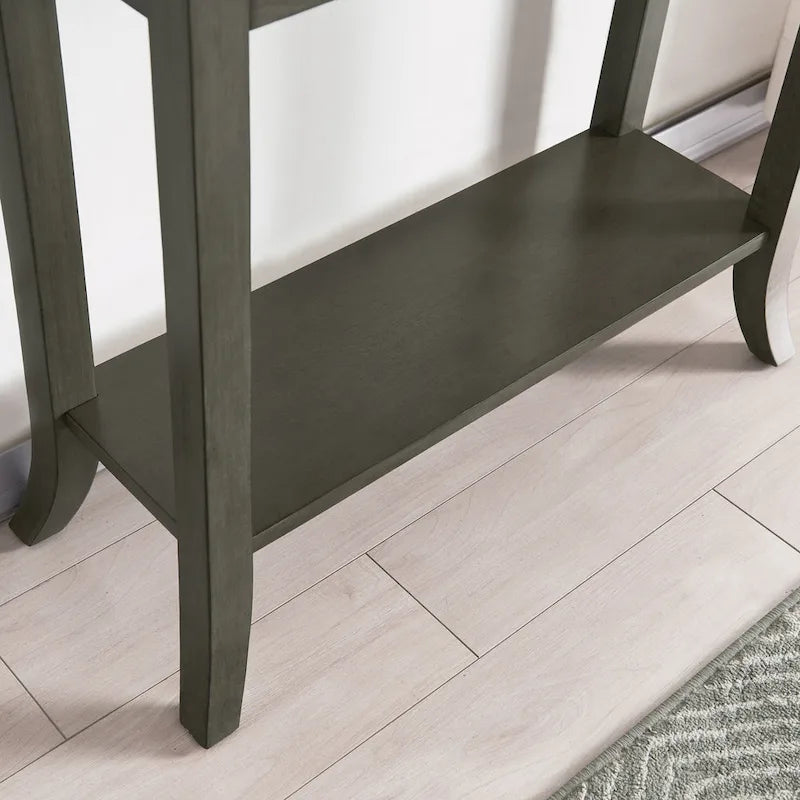 Traditional Tray Edge Console Hall Stand in Smoke Gray