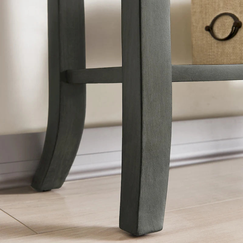 Traditional Tray Edge Console Hall Stand in Smoke Gray