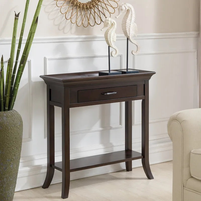 Traditional Tray Edge Console Hall Stand in Smoke Gray
