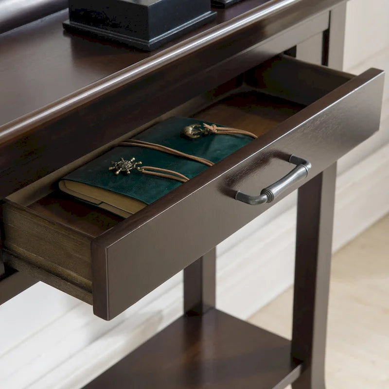 Traditional Tray Edge Console Hall Stand in Smoke Gray