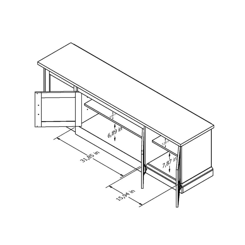 68" Rustic TV Console with 6 Shelves and 4 Doors - Fits up to 66" TVs