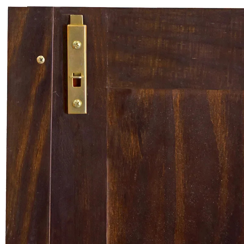 100% Solid Pine Wood Grand Wardrobe Armoire with Drawers and Lock