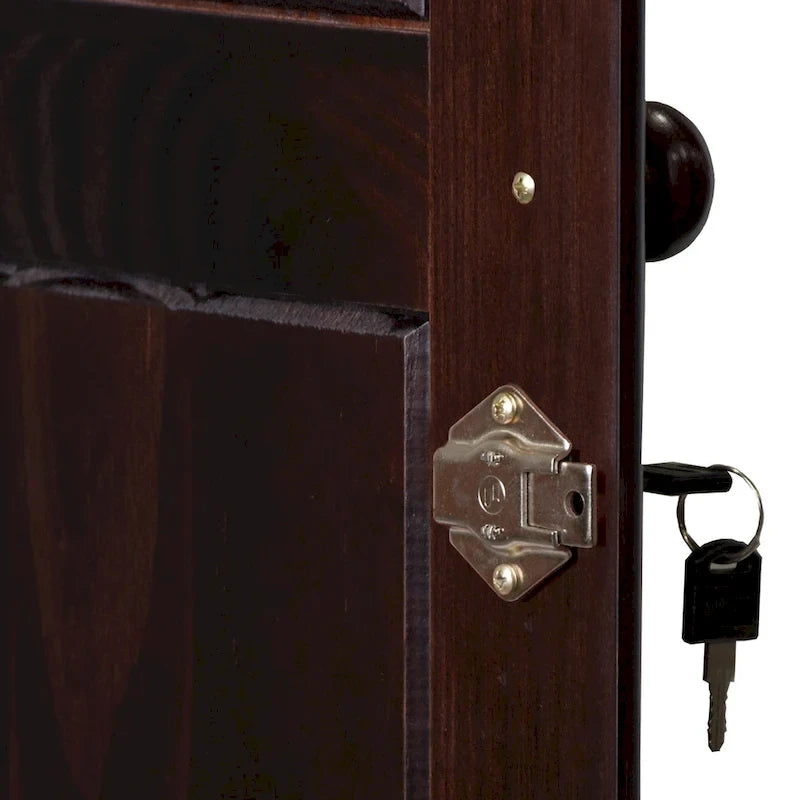 100% Solid Pine Wood Grand Wardrobe Armoire with Drawers and Lock