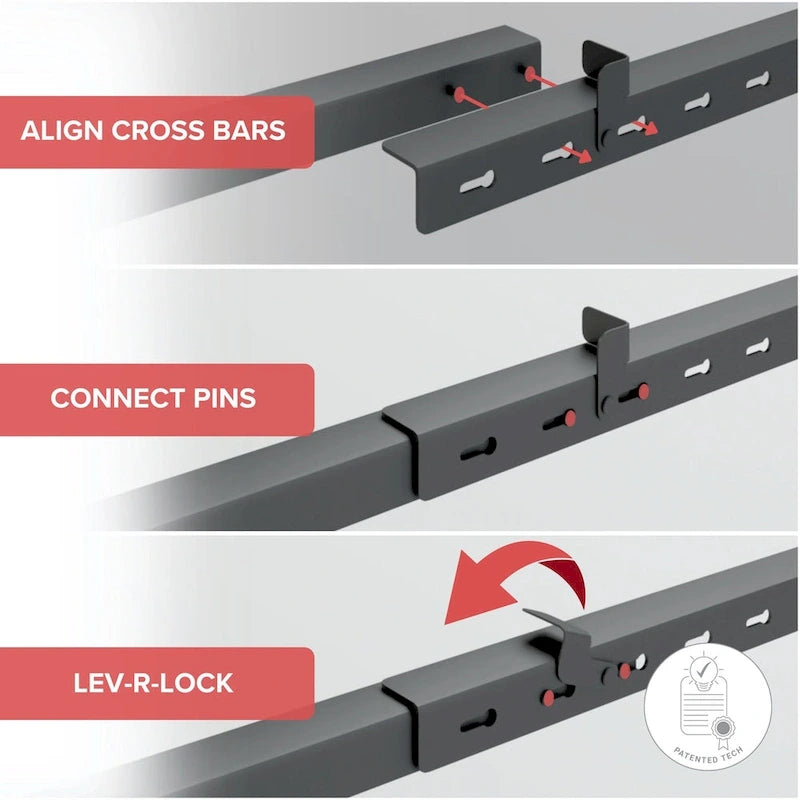 Adjustable Metal Bed Frame with Glides - Twin to King
