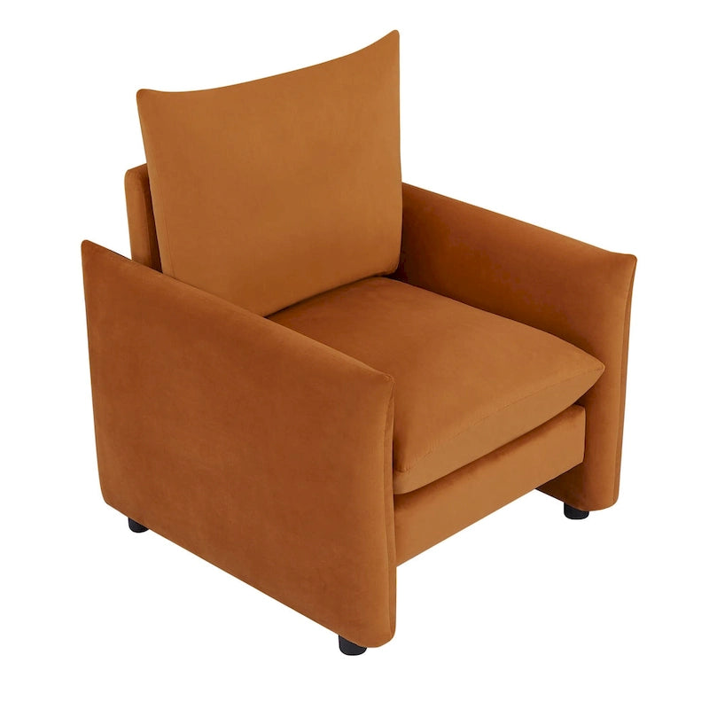 Modern Low-Profile Accent Lounge Armchair 33"W - Set of 2