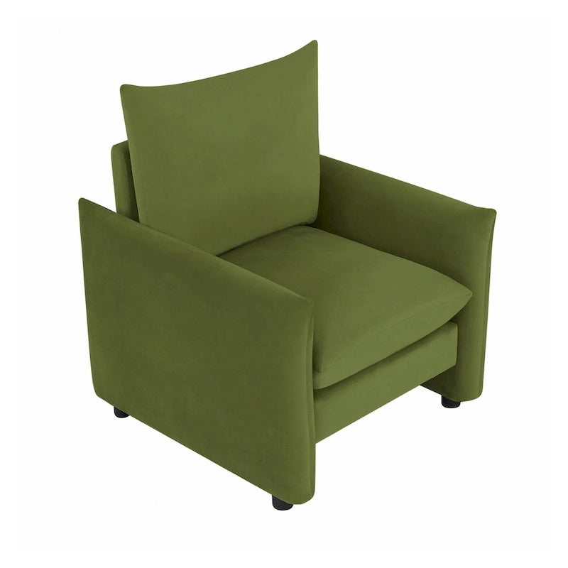Modern Low-Profile Accent Lounge Armchair 33"W - Set of 2