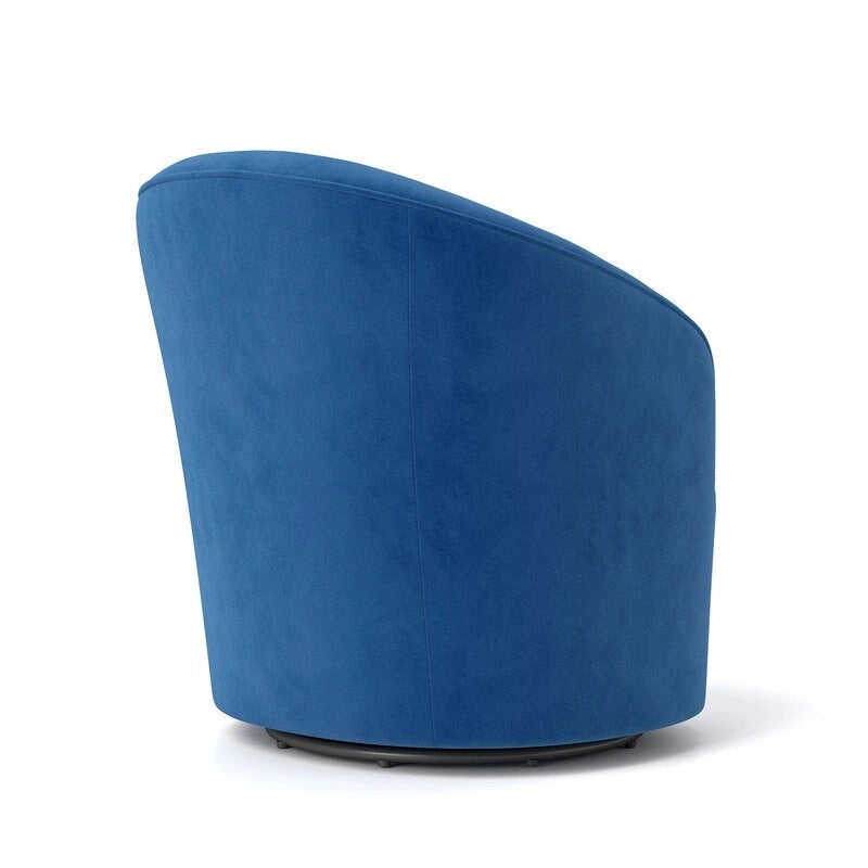 Velvet 360 Swivel Barrel Chair with Button Tufted Back - Set of 2