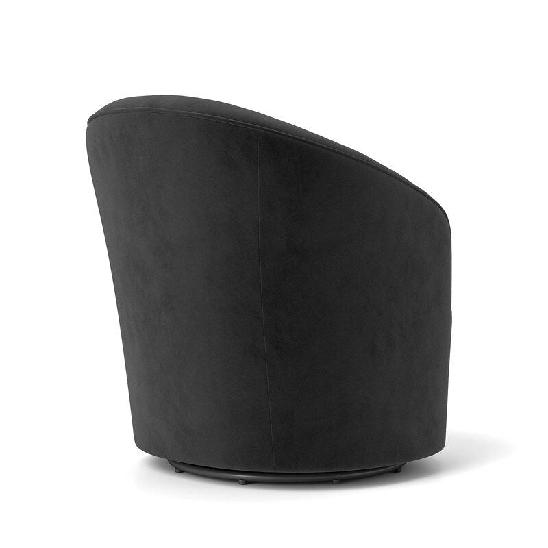 Velvet 360 Swivel Barrel Chair with Button Tufted Back - Set of 2