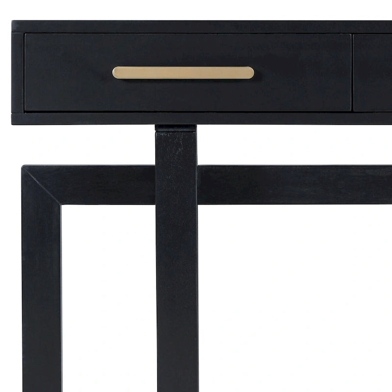 Extra Long Console Table with 3 Drawers and Bottom Shelf
