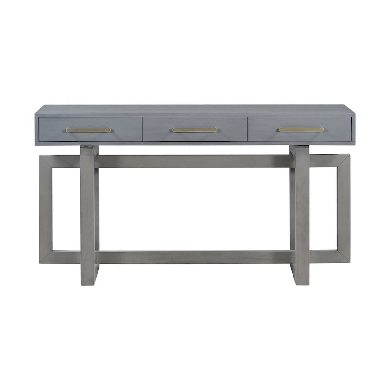 Extra Long Console Table with 3 Drawers and Bottom Shelf