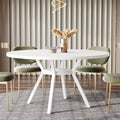 47" Modern Round Dining Table for 4 to 6 - White