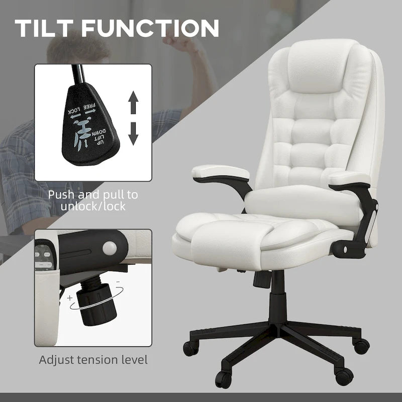 High Back Massage Office Chair with Heat and Remote